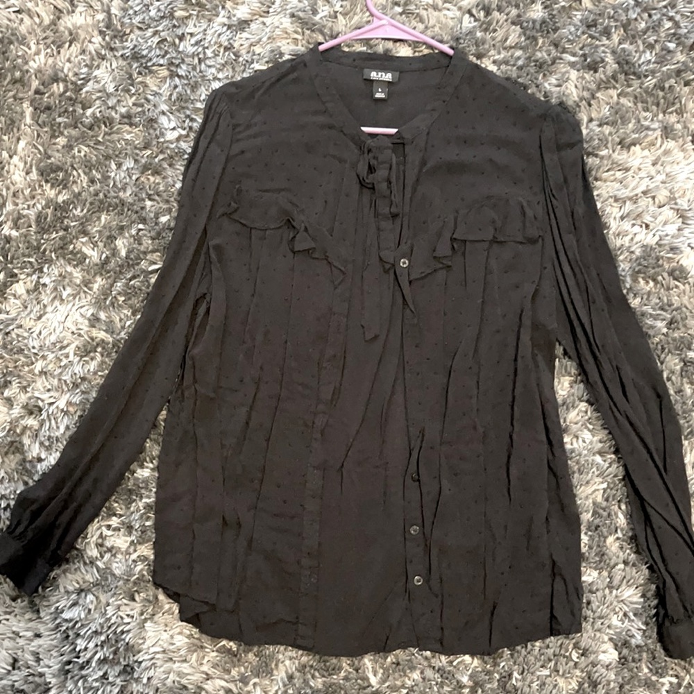 Black long sleeve blouse